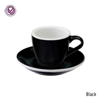 Loveramics egg espresso tasse et soucoupe (80ml) noir