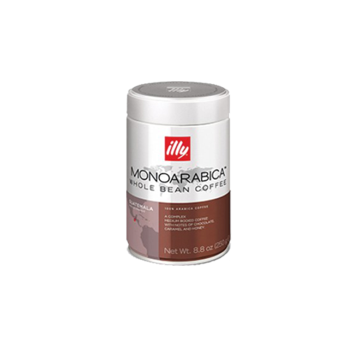 Caffe' in grani macinato Illy miscela Arabica Guatemala barattolo da 250 gr